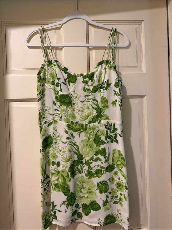 Reformation Dresses & Skirts - Reformation White and Green Floral Mini Dress